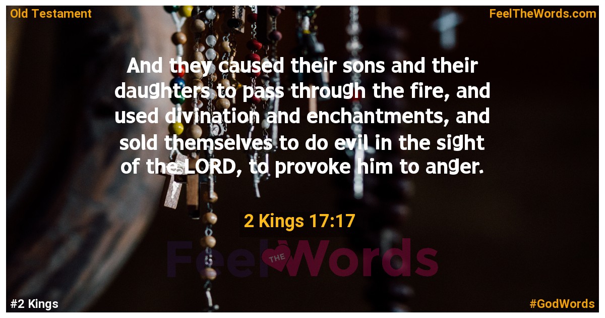 2 Kings 17 17 Feel The Words